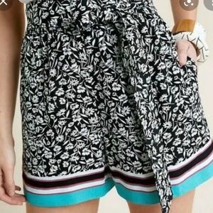 Anthropologie MAEVE Toe Waist Floral Shorts